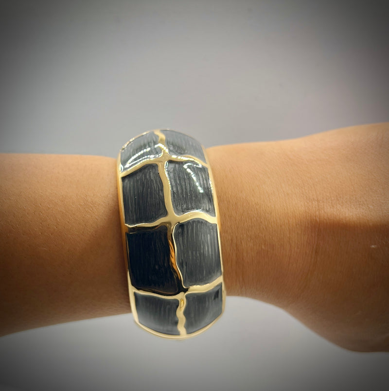 Marble Geometric Bangle