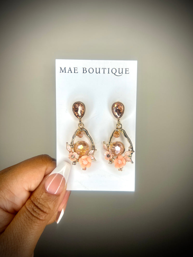 Bloom Crystal Drop Earrings