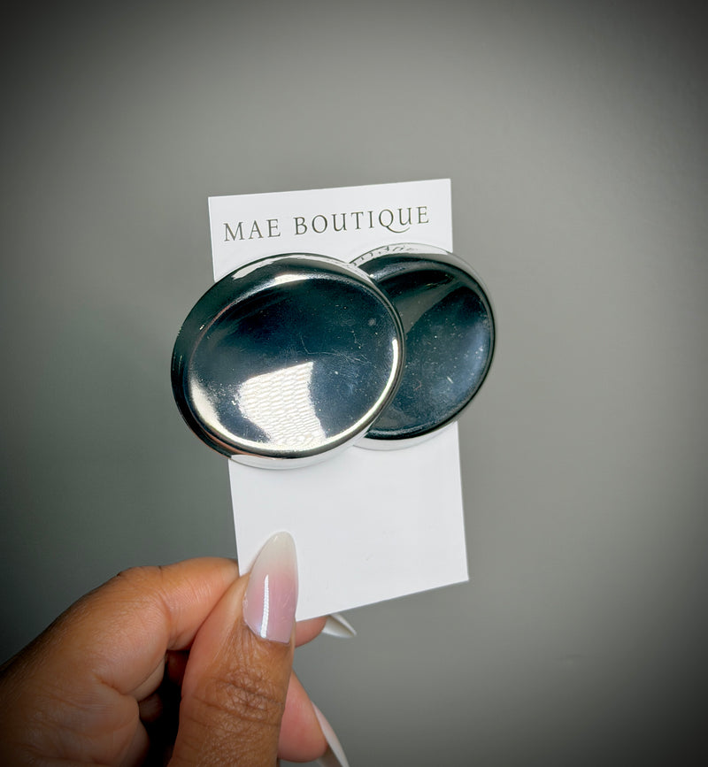 Button Statement Earrings