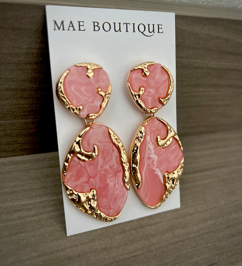 Marble Swirl Drop Earrings