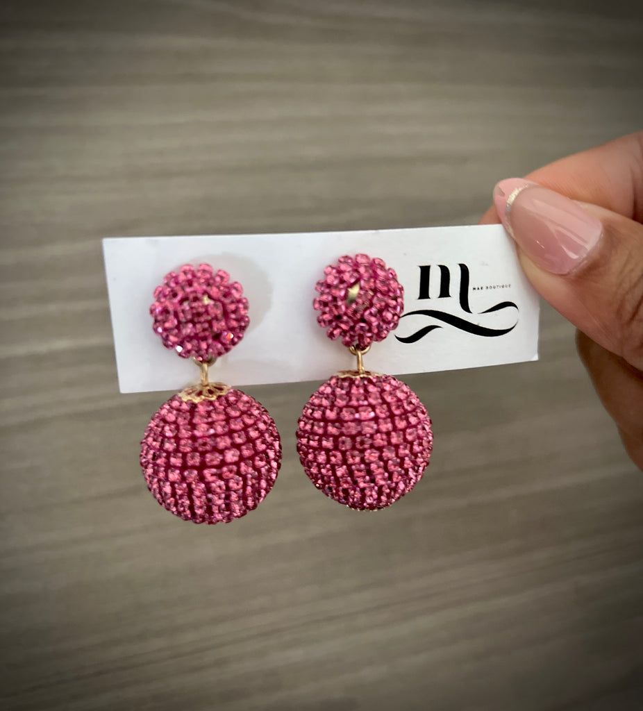 Glam Globe Drop Earrings