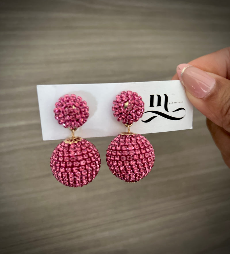 Glam Globe Drop Earrings