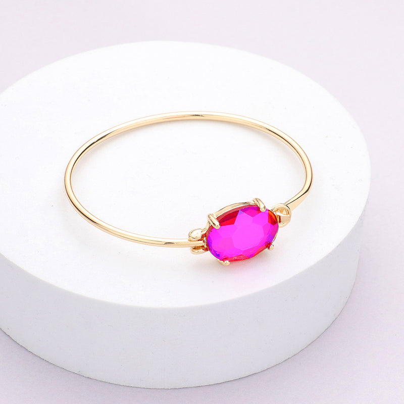 Oval Stone Bracelet | PINK
